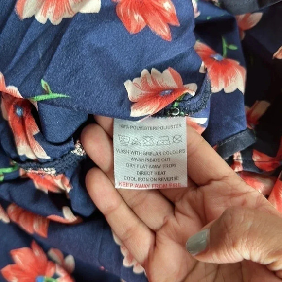 Influences Blue and Red Floral Dress Size 10 - Picture 10 of 14